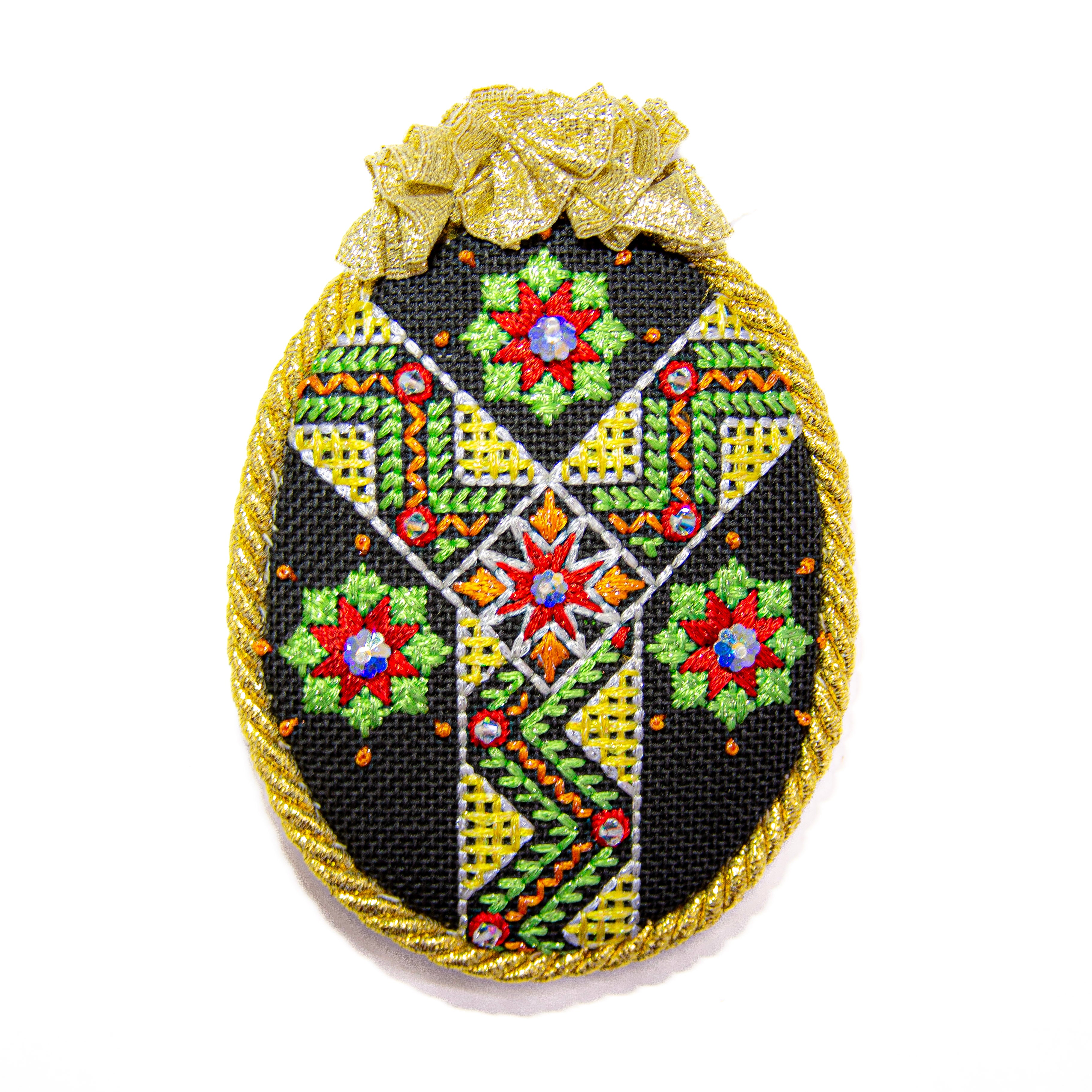 Ukranian Pysanky Easter Eggs in Basket - KIT