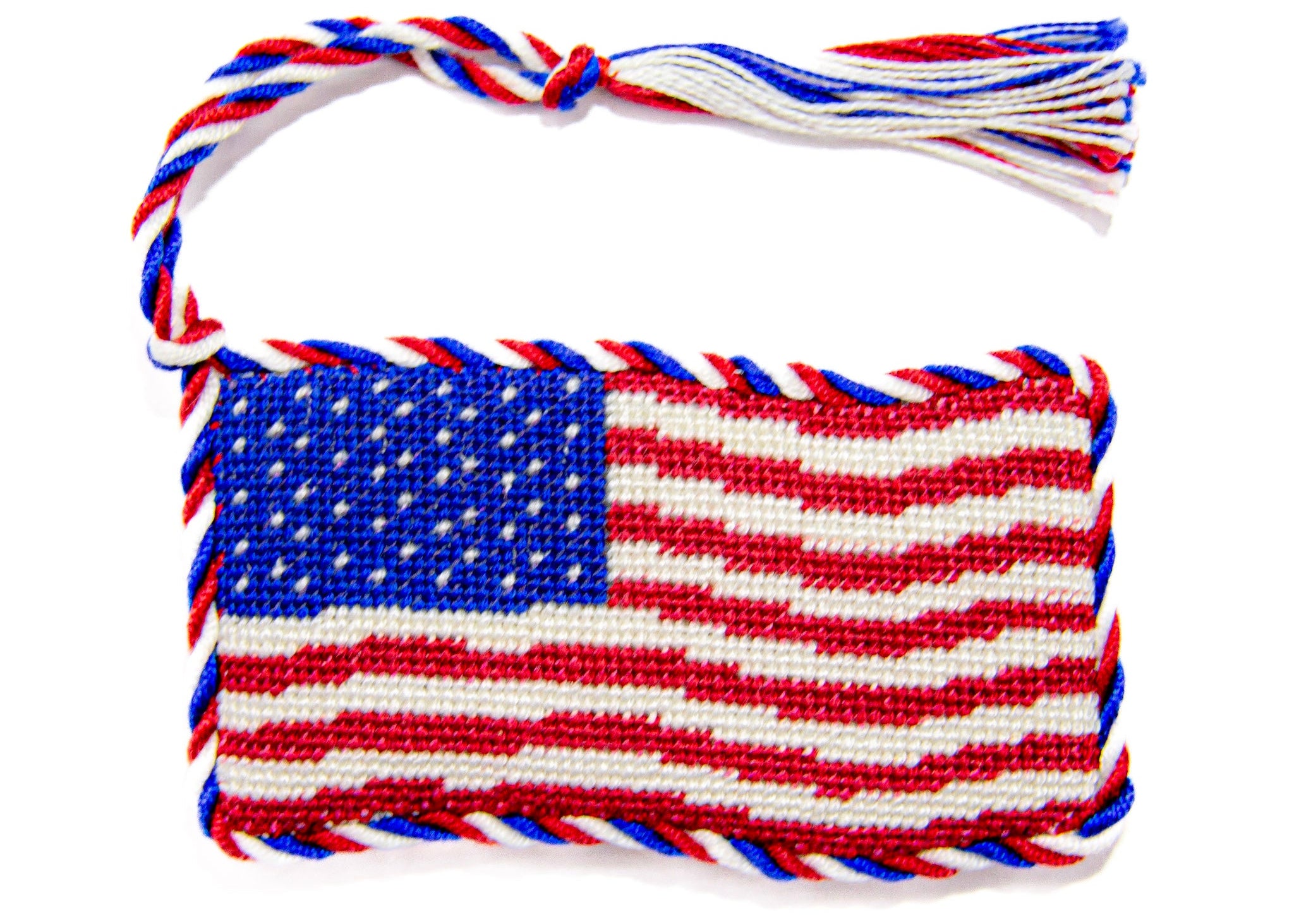 Wavy American Flag Ornament